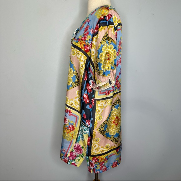 Johnny Was 100% Silk Japer Flower Mai Tunic Popover Boho Top Size M BNWT! - Picture 5 of 13
